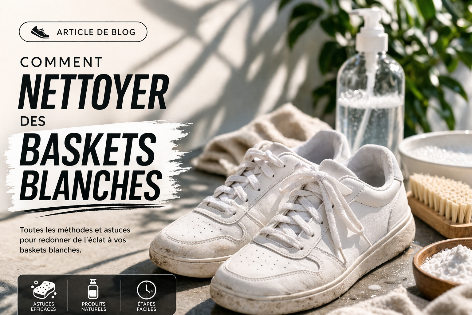 comment nettoyer des baskets blanche - article de blog