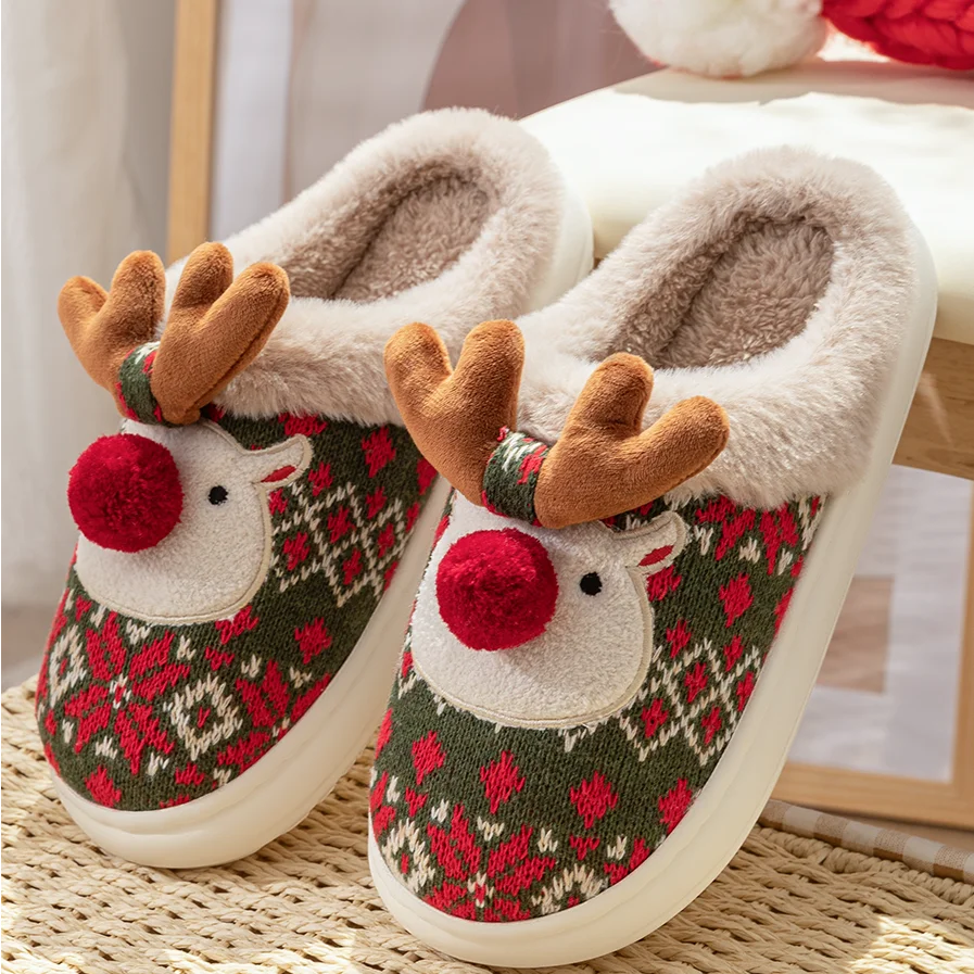 Chaussons Renne de Noël