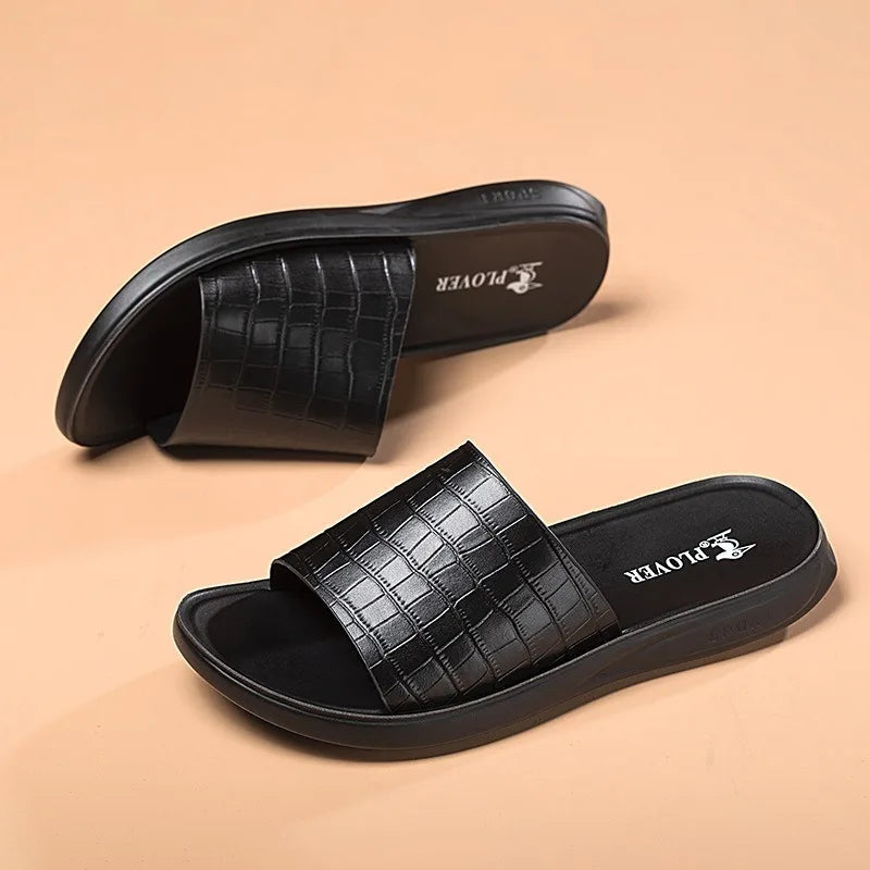 Claquette en cuir homme