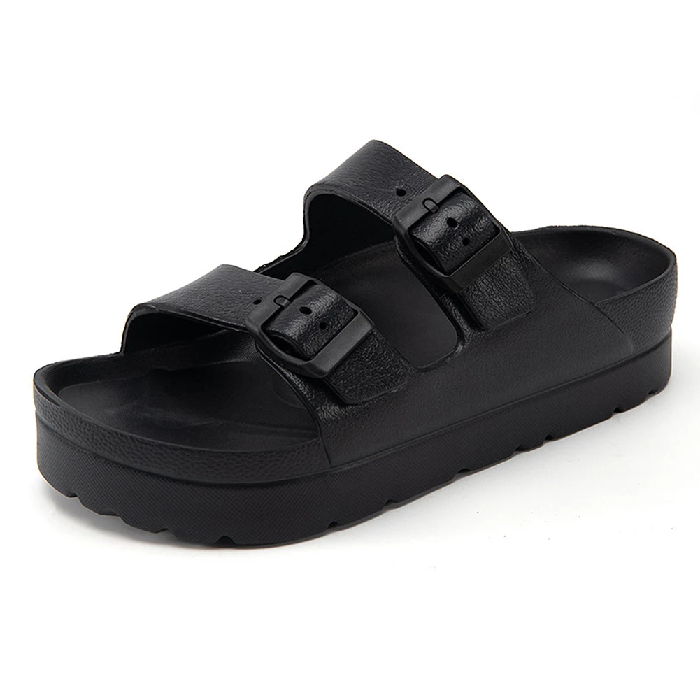 Claquette femme plastique noir