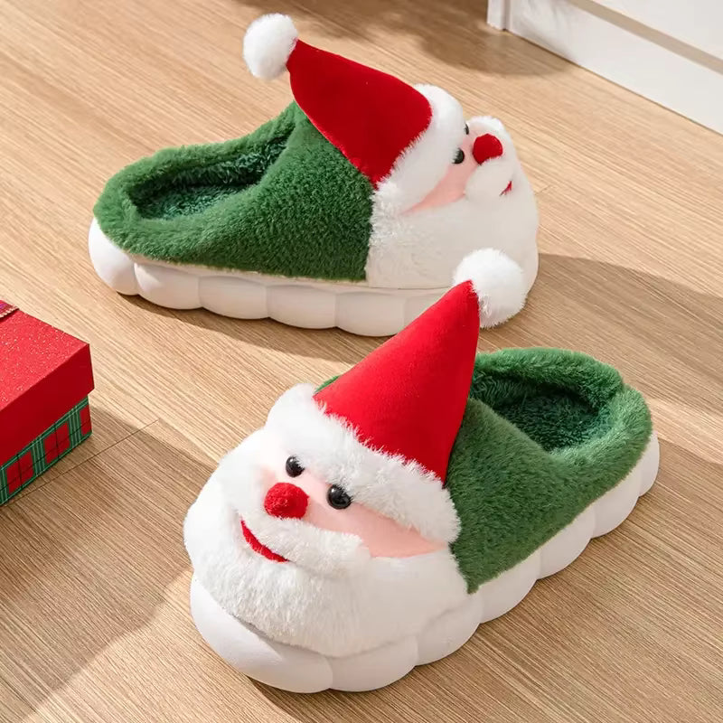 Pantoufles Noel vert