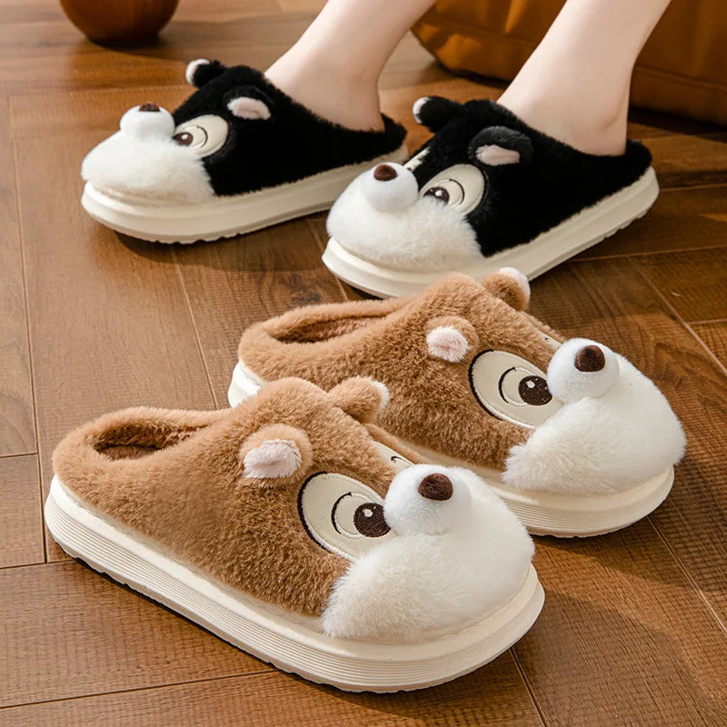 Pantoufles Tête d'Ours Fourrées