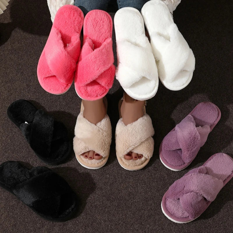 claquettes pour femme fourrure