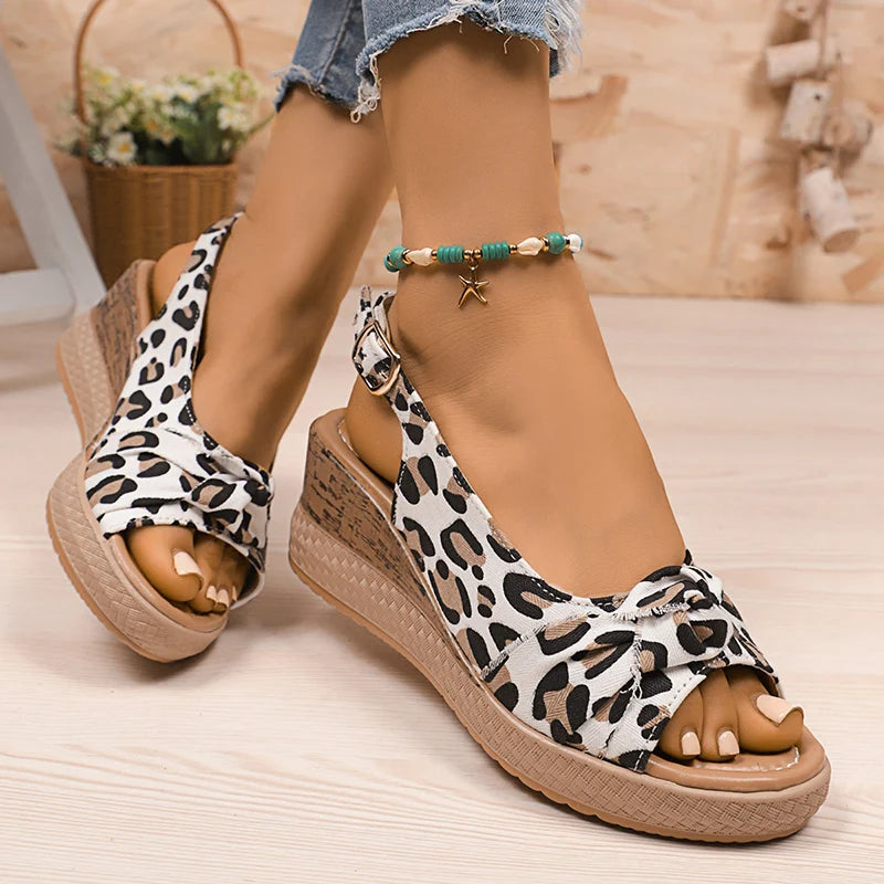 Sandales à Talons Compensés blanc