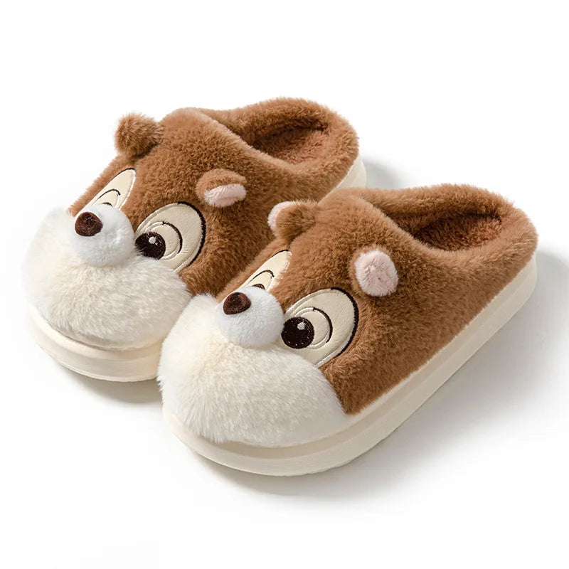 Pantoufles Ours Fourrées marron