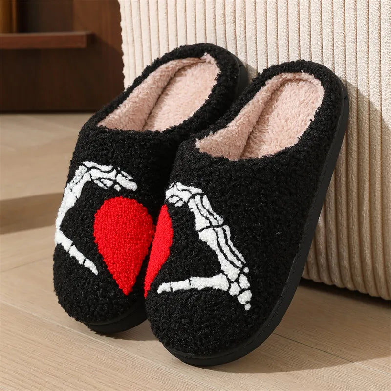 chaussons halloween coeur - Claquette shop