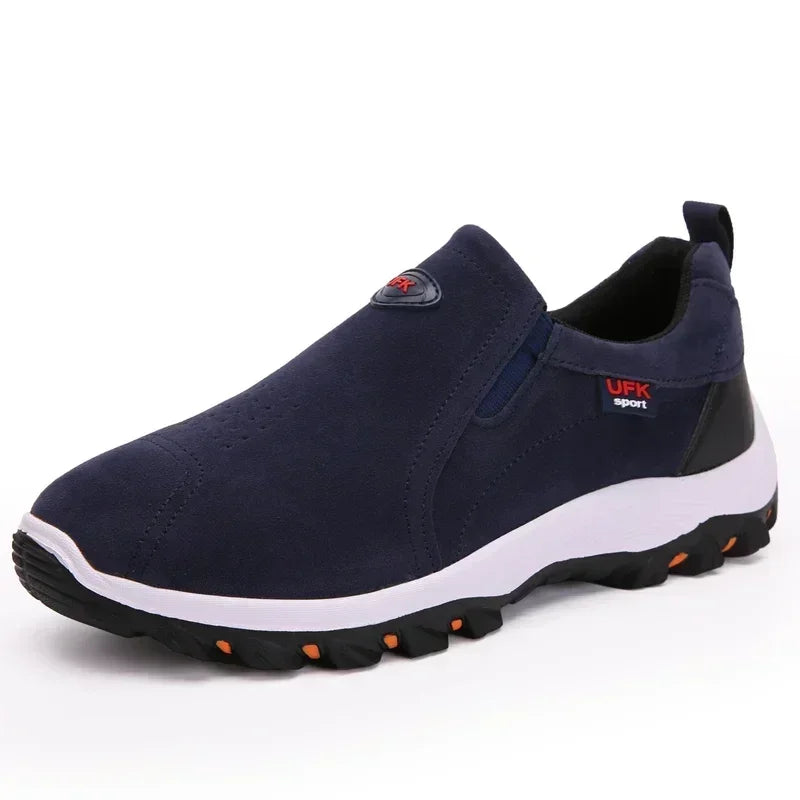 Baskets de sport homme bleu – fermeture slip-on, mesh respirant