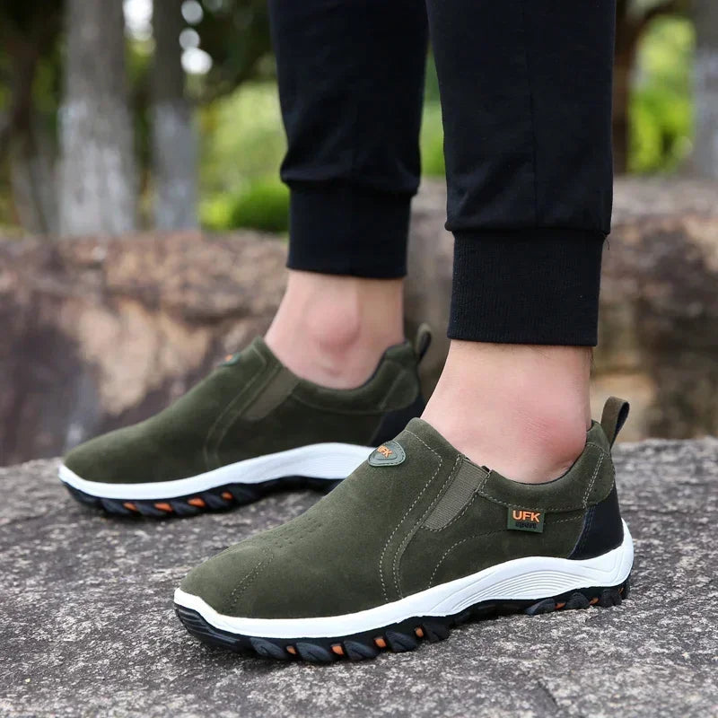baskets de sport pour homme couleur verte