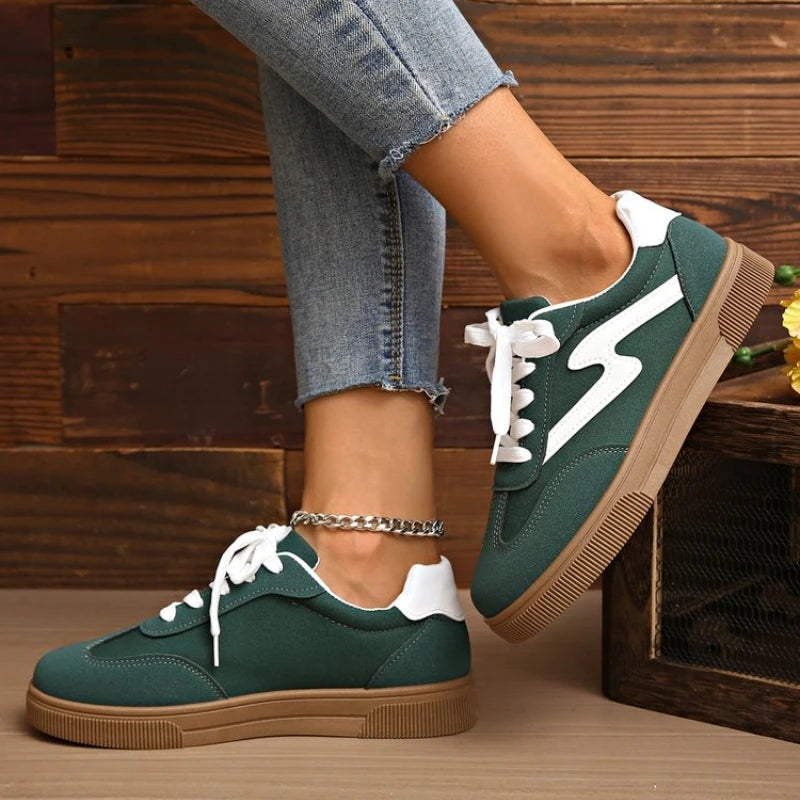 baskets de tennis femme vert