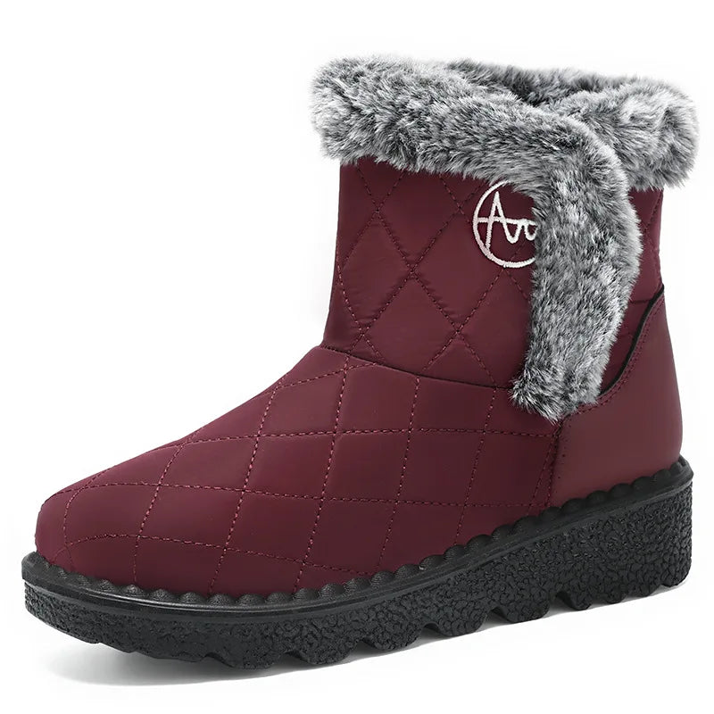 bottines-hiver-femme-rouge