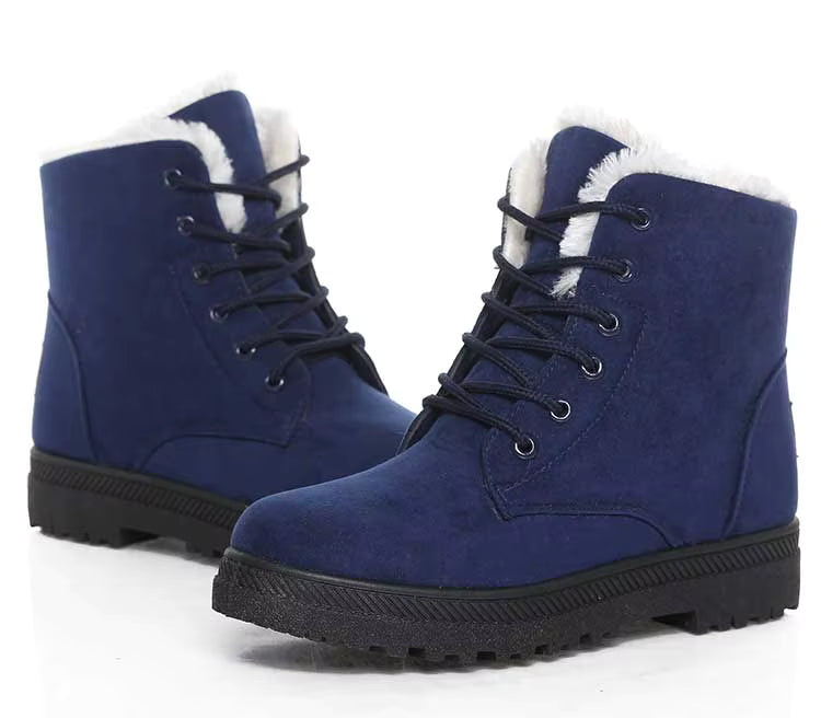 bottine bleu a lacet femme