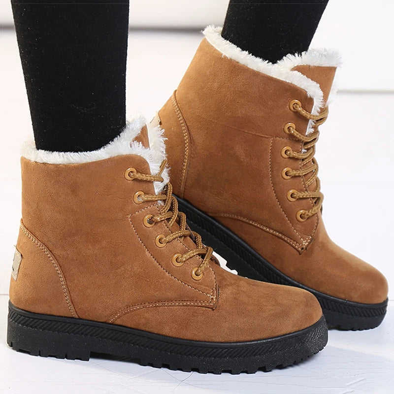 bottine marron a lacet femme
