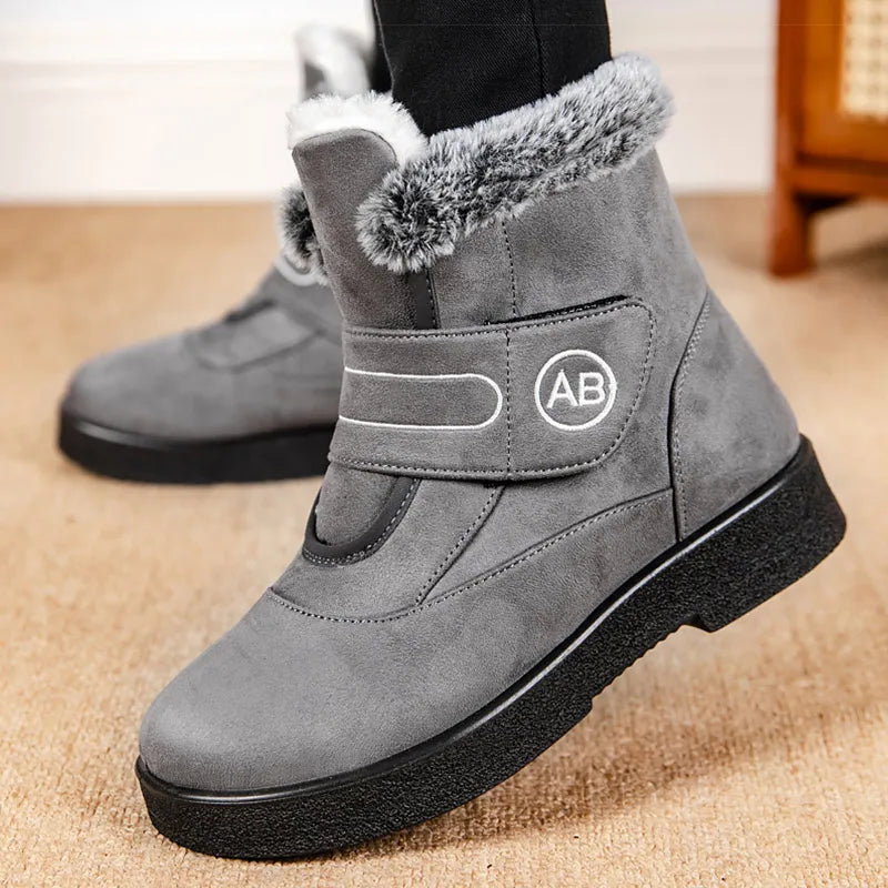 bottines-chaudes-gris
