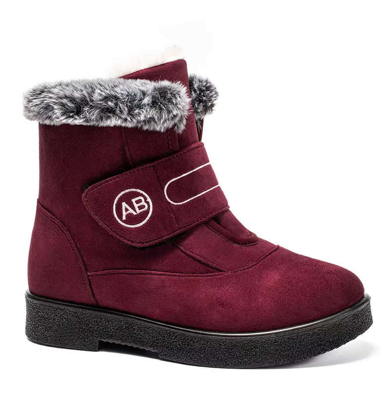 bottines-femmes-chaudes-rouge