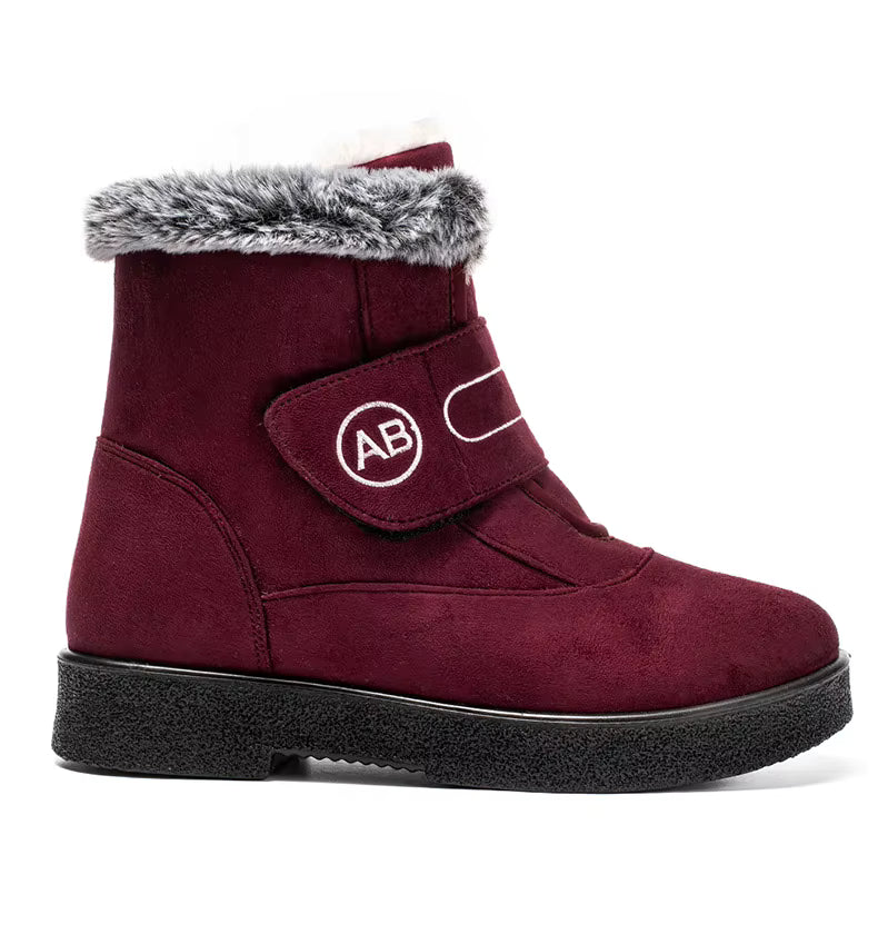 bottines-femme-hiver-rouge