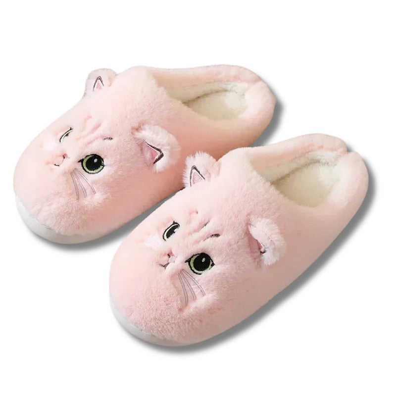 chausson chat femme