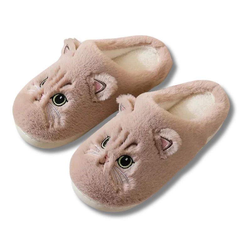 chausson chat femme