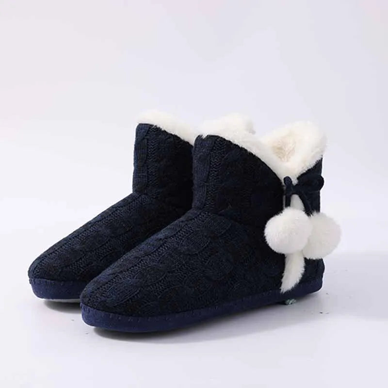 chaussons chauds pour femme couleurs marine