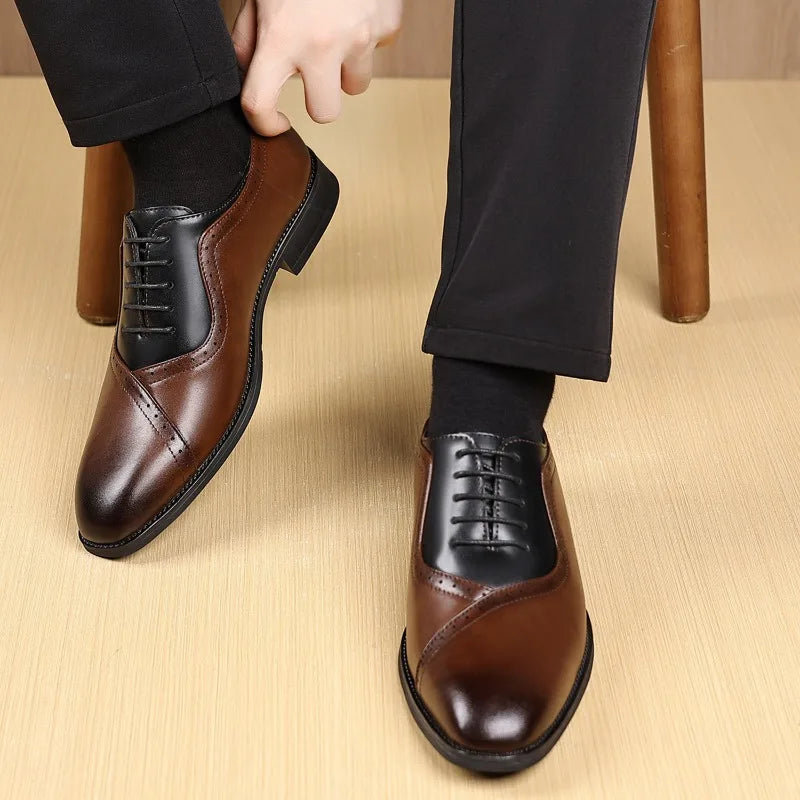 chaussures oxford marron chic