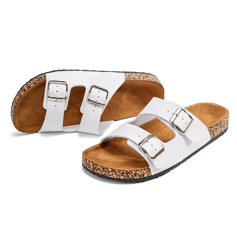 Claquette blanche homme