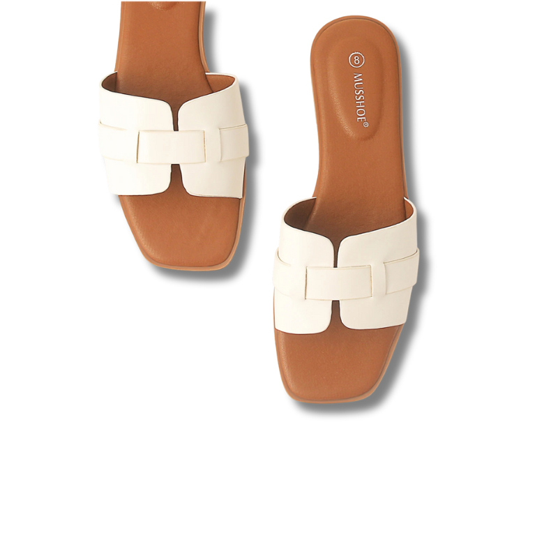 claquette femme blanche