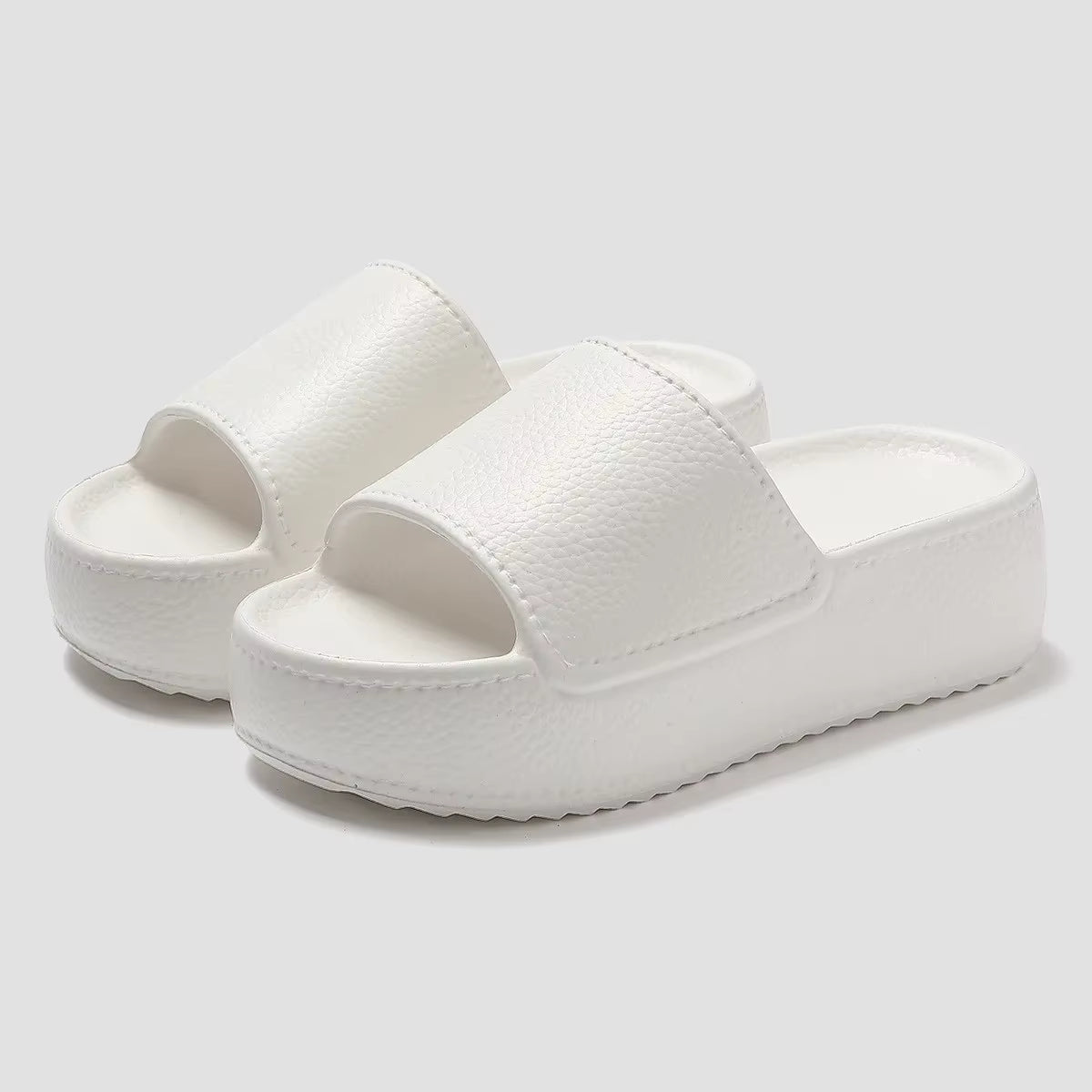 Claquettes Femme Cuir - Ajustement Scratch - Noir/Blanc