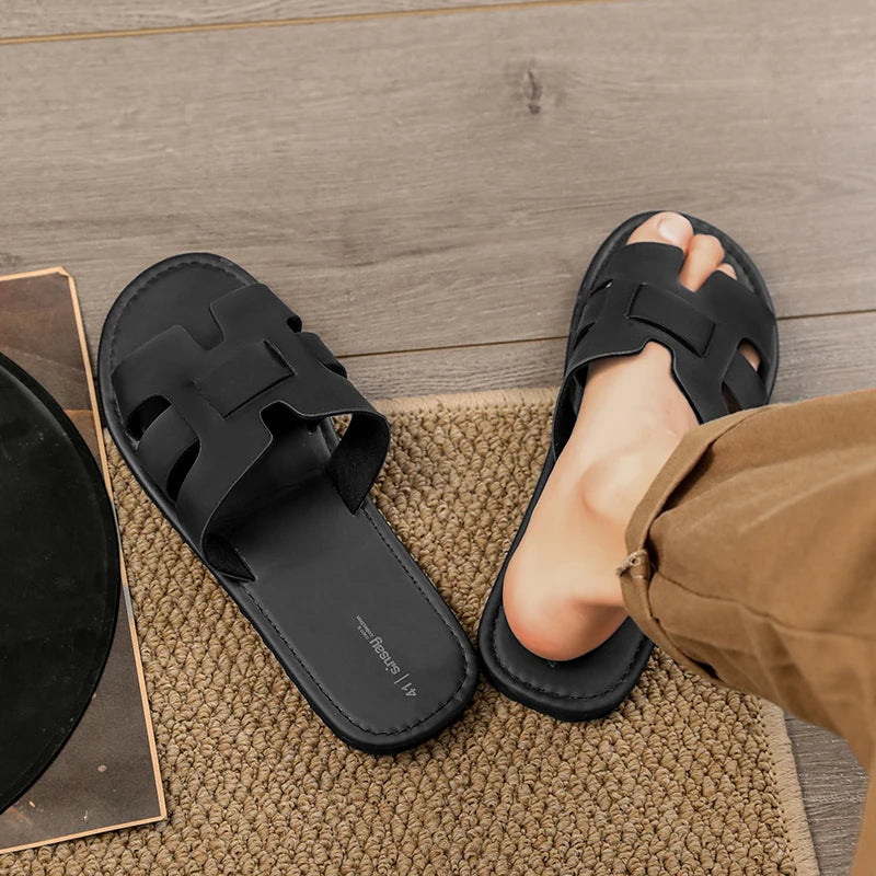 claquette homme noir modèles izmir