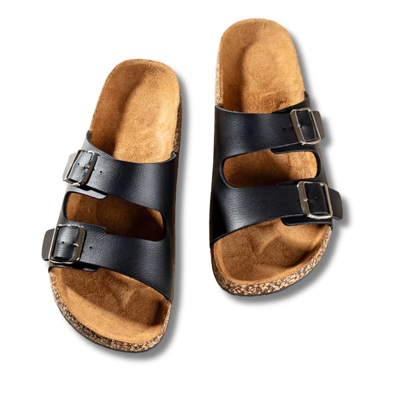 Claquette liège homme vue de face