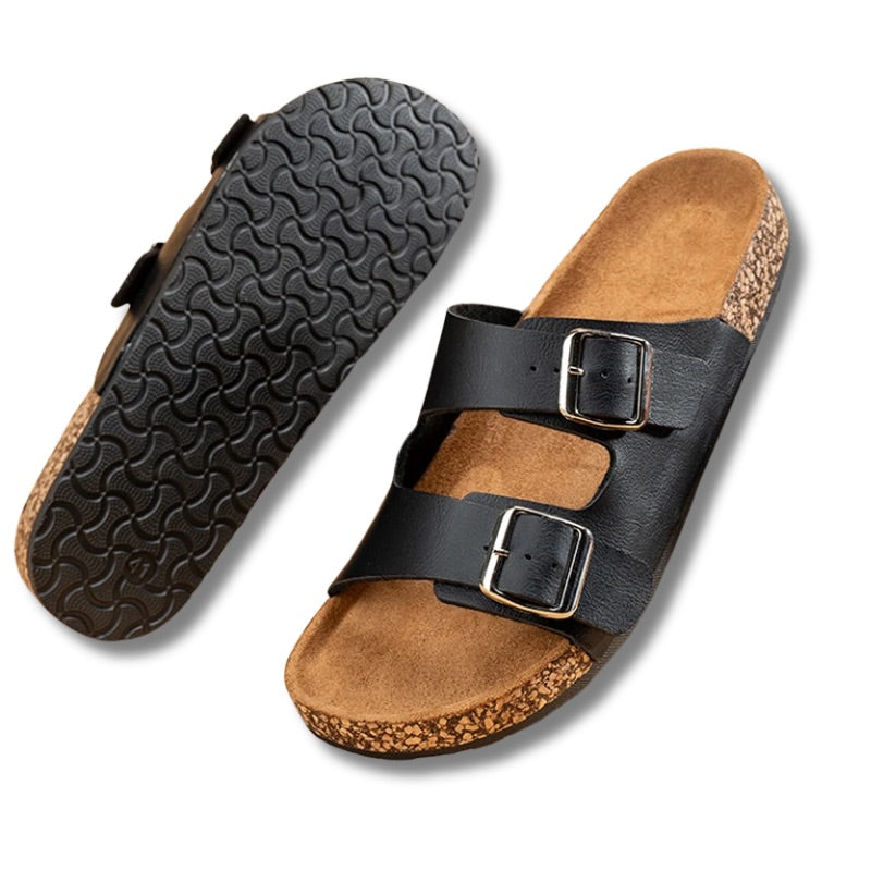 Claquette liège homme vue dessous