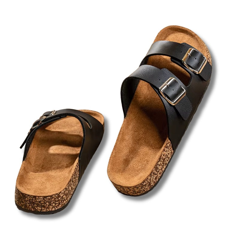 Claquette liège homme vue derrière