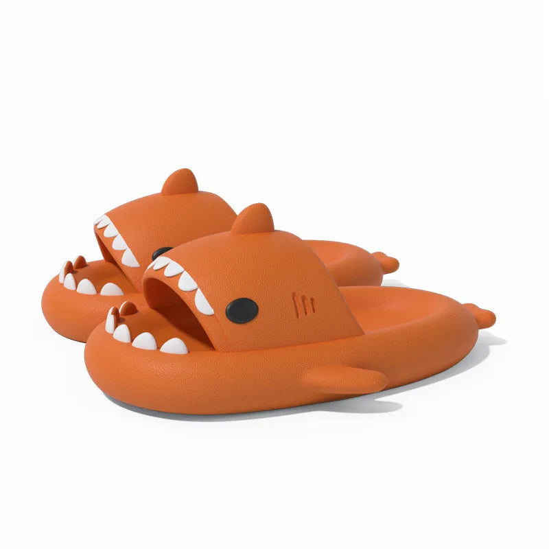 claquette requin orange