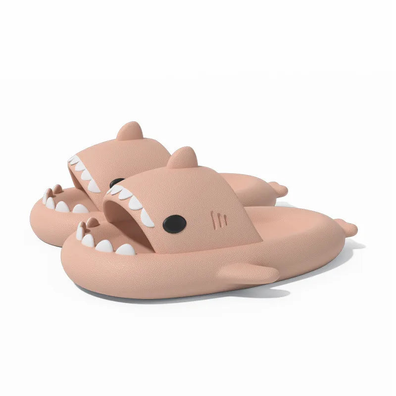 claquette requin rose pale