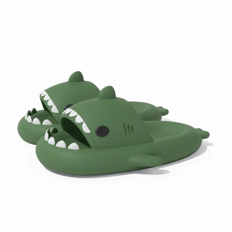 claquette requin vert foncé