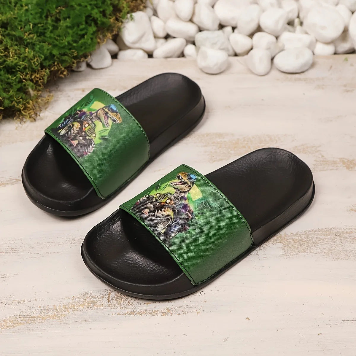 claquettes dinosaure