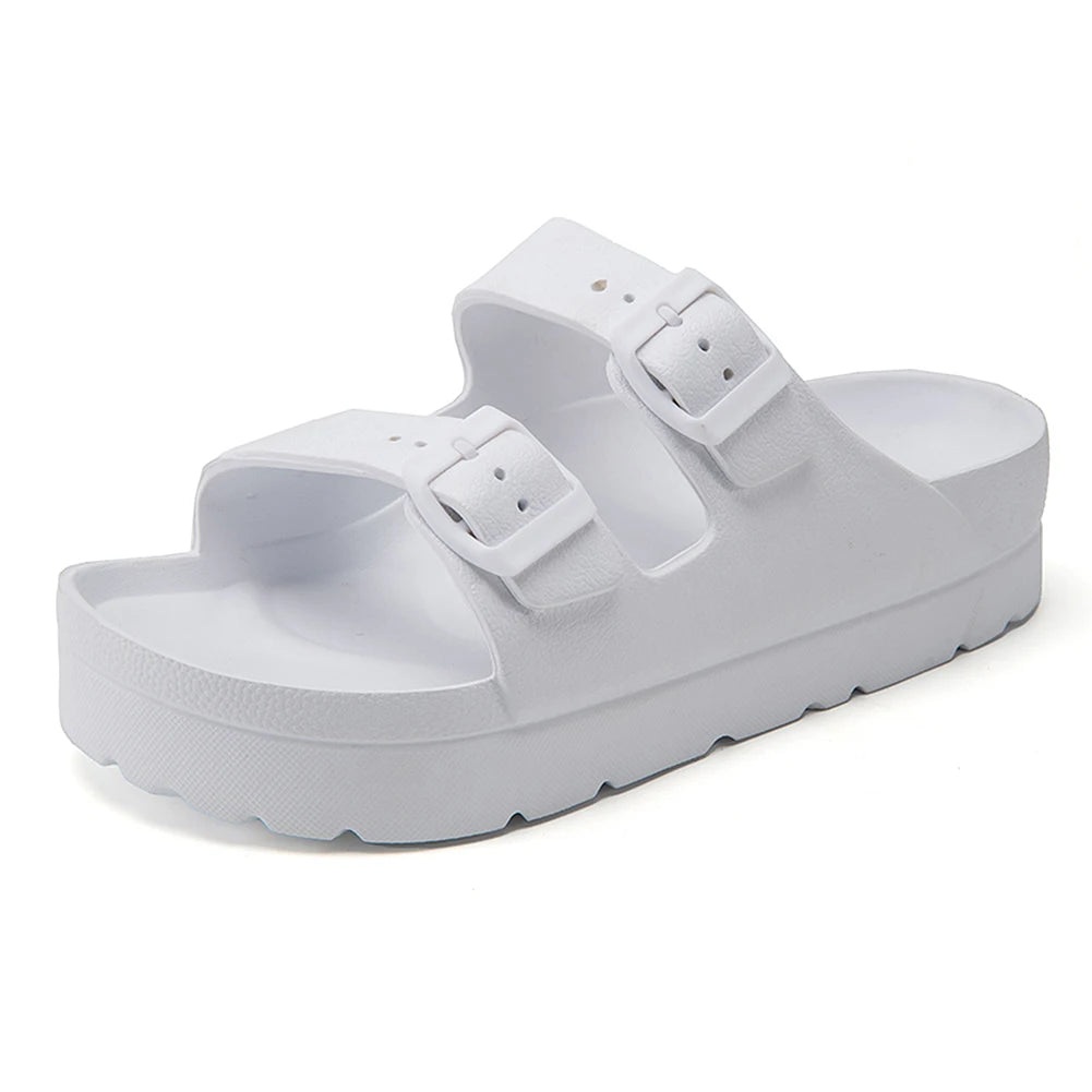 Claquette femme plastique blanche