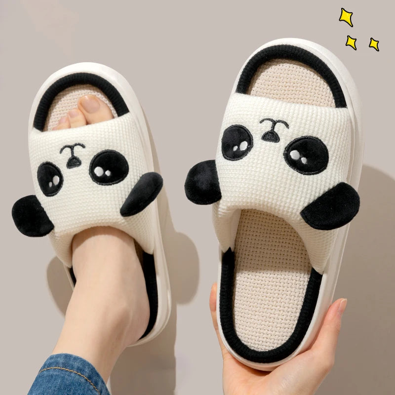 claquette panda noir et blanc