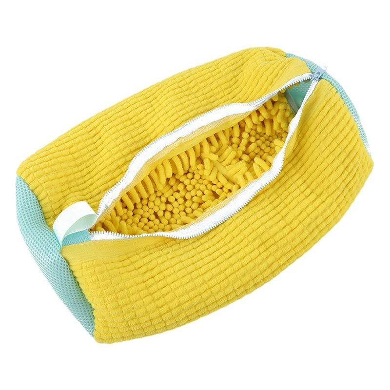 sac de lavage pour chaussure couleur jaune