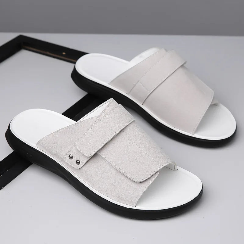 sandales homme confortables blanc modèle Côme - Claquette shop