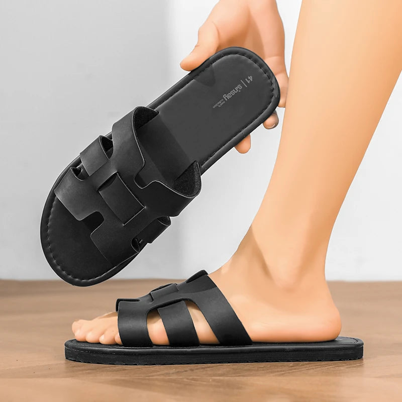 sandales homme couleur noire