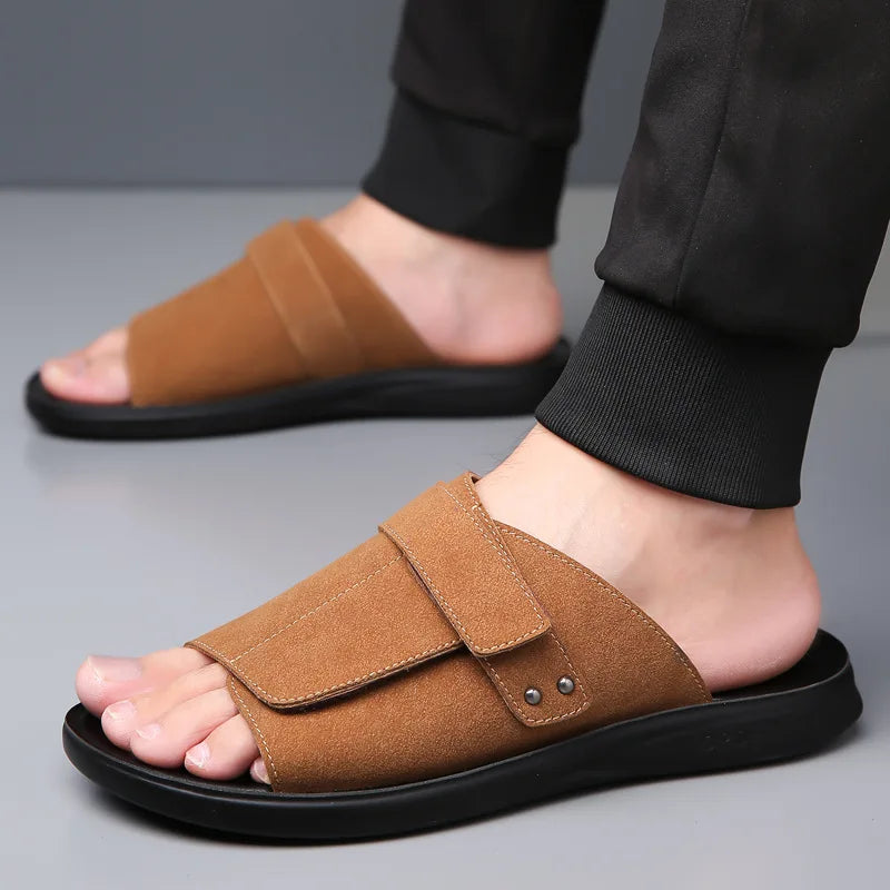 sandales marron confortable pour homme