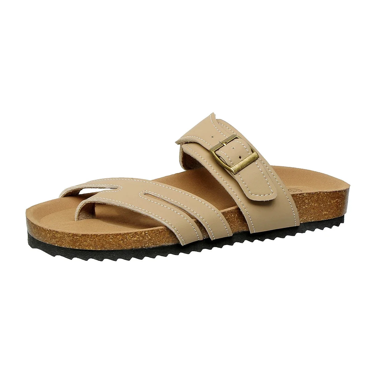 sandales plates pour femme couleur beige