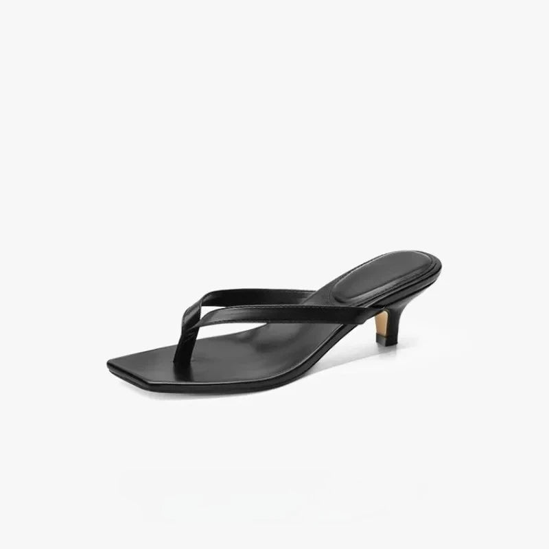 tong a talon couleur noir