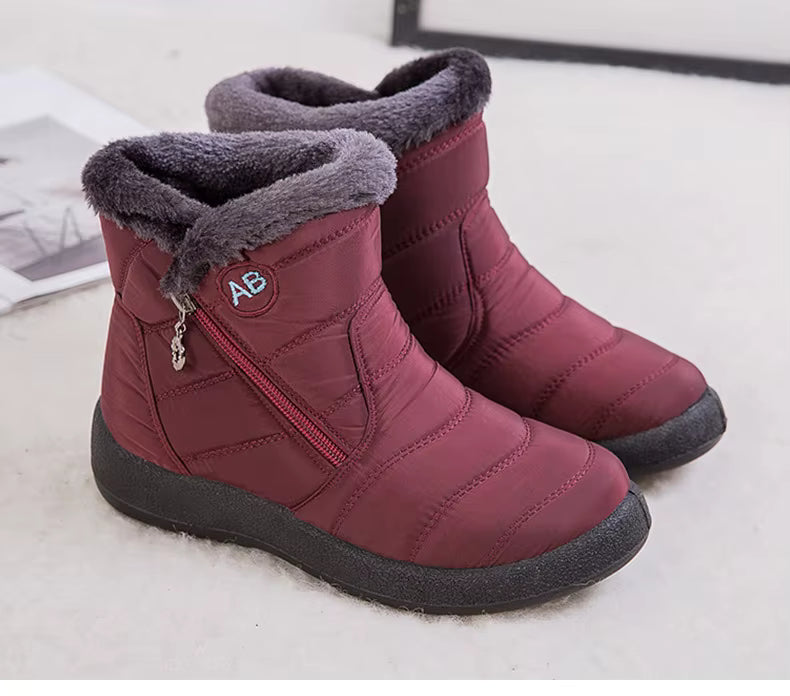 Boots femme rouge