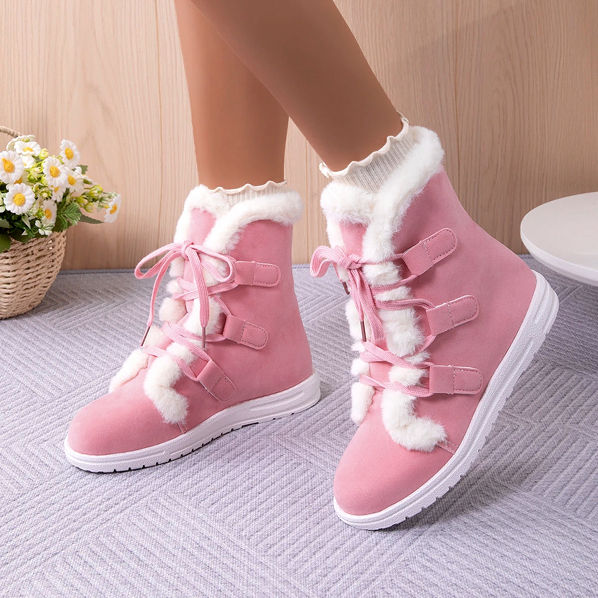 Chausson botte femme