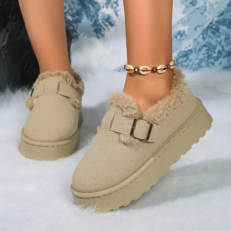 Chaussons Femme Fausse Fourrure Beige - Taille 38,5 - Mules - Neuf Sans Emballage