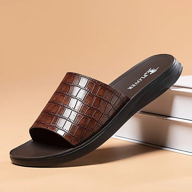 Claquette en cuir homme