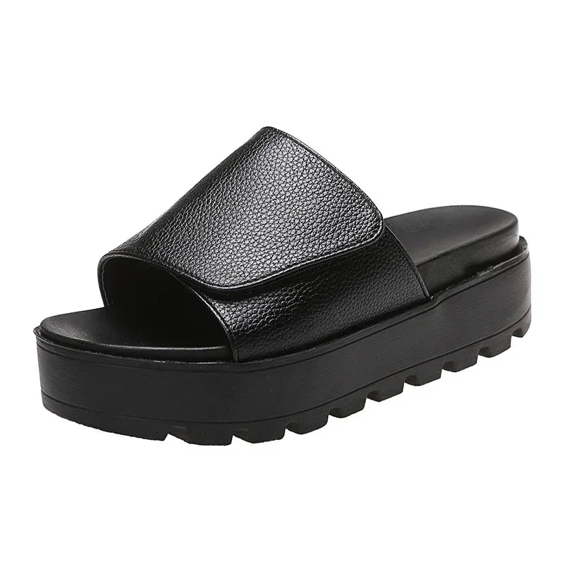 Claquettes Femme Cuir noir