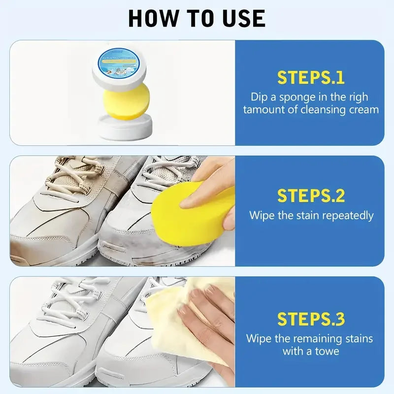 Pâte nettoyante pour chaussures blanches