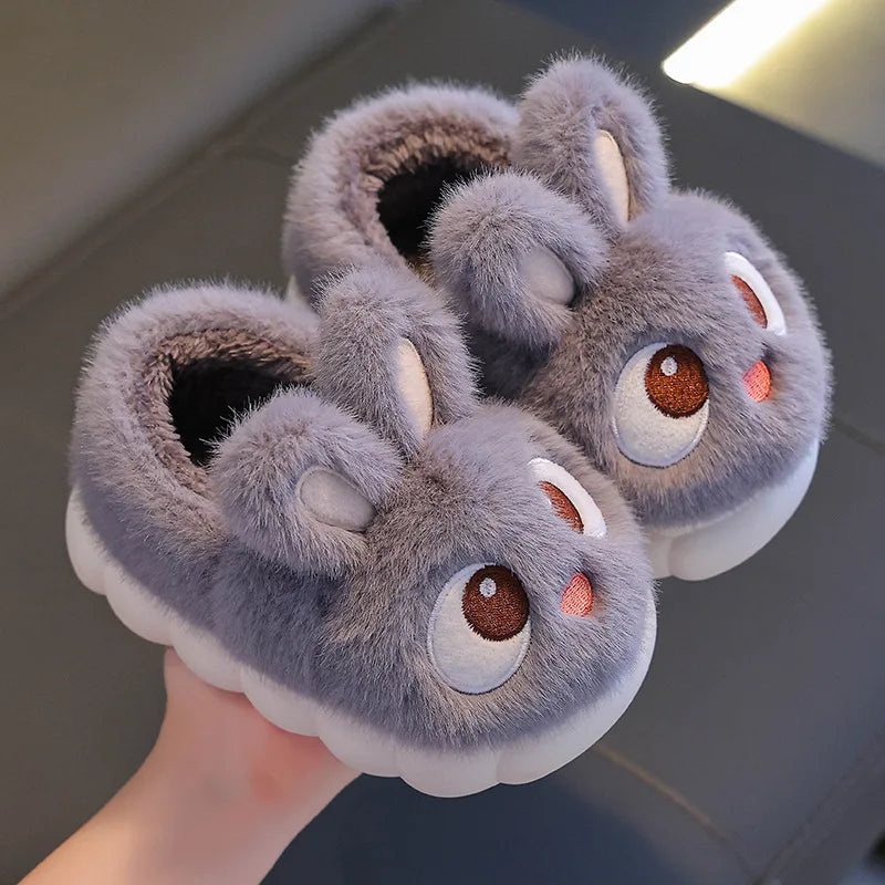 chaussons enfants gris