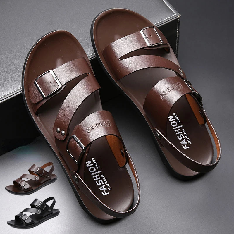 Sandales en cuir 